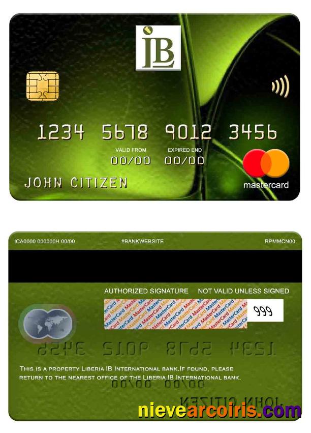 Liberia IB International Bank mastercard